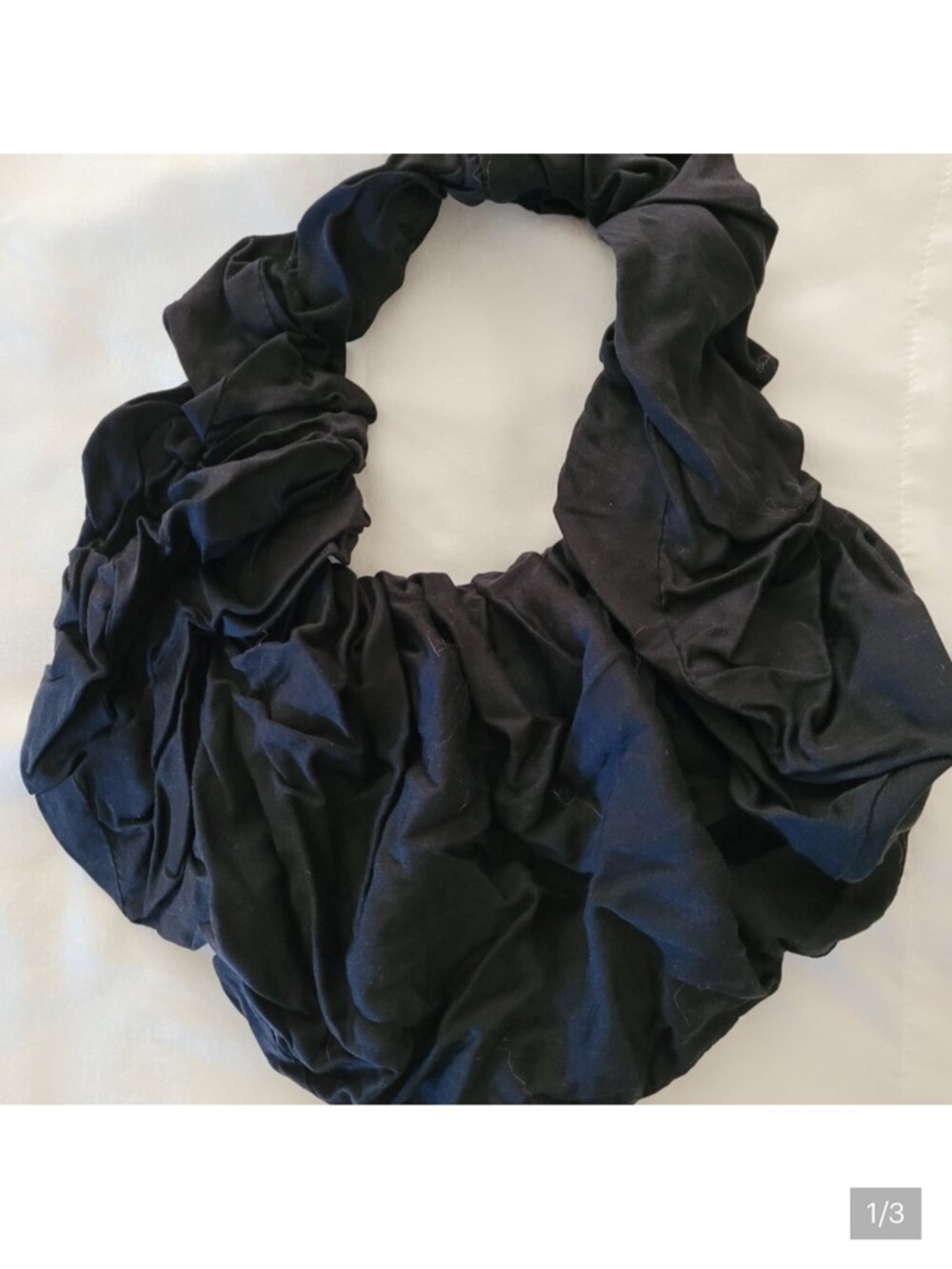 COS Black Ruffled Shoulder Bag - Women Accessories